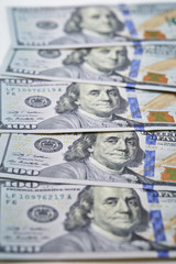 Us one hundred bills background