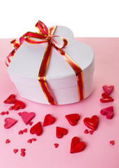 Heart box with a bow