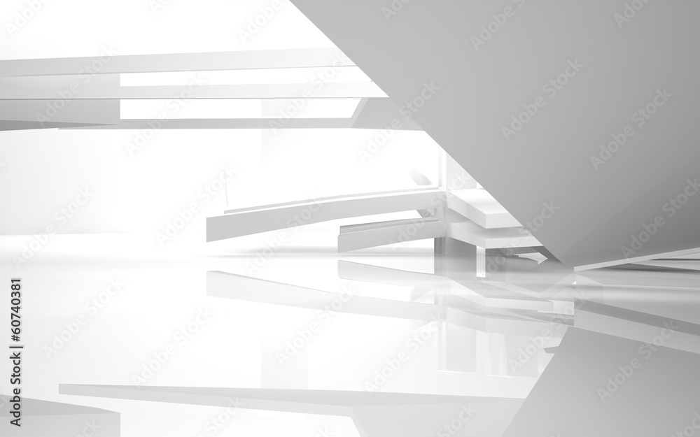 Poster abstract architecture. abstract white building on a white backgr