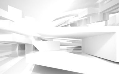Abstract Architecture. abstract white building on a white backgr