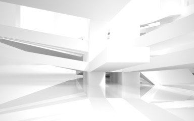 Abstract Architecture. abstract white building on a white backgr