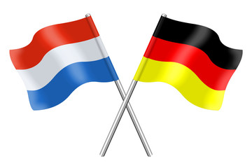 Fahnen : Deutschland und Luxemburg