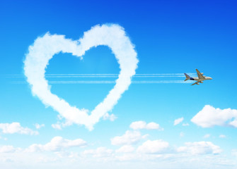 Valentine's day love cloud concept