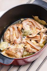 rabbit baked with bacon
