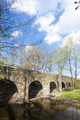 baroque bridge in Vlci Dul near Zasmuky, Czech Republic