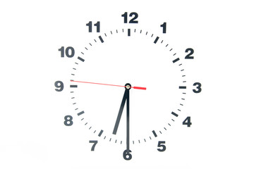Obraz na płótnie Canvas Dial of the clock isolated on white background