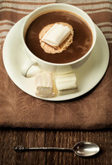 Hot chocolate with marshmallows.