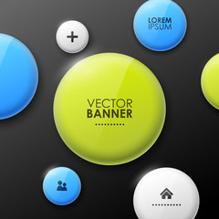 Vector geometric glossy background