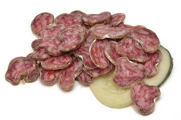 Bergsalami in Scheiben