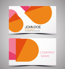 Vector CMYK business card design template