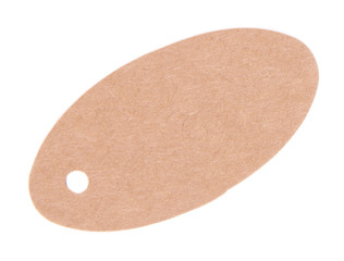 Brown tag isolated on white