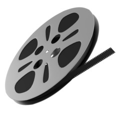 realistic 3d render of film reel