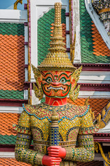 Obraz premium giant demon yaksha Atsakanmala grand palace bangkok thailand