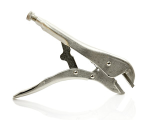 locking pliers isolated on a white background
