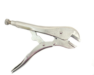 locking pliers isolated on a white background