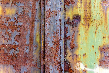 rusty metal gate