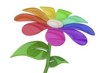 Naklejka premium Colorful Flower - 3D