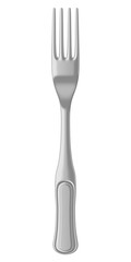 silver fork isolated on white background