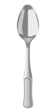 Silver Spoon Isolated On White Background