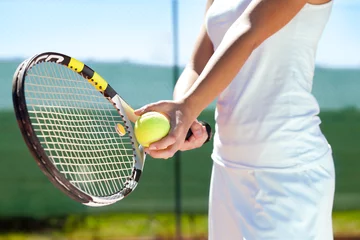 Gordijnen racket and tennis ball © luckybusiness