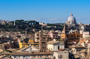 Fototapeta na wymiar Aerial View Of Rome