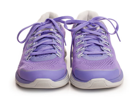 Purple female sport shoes