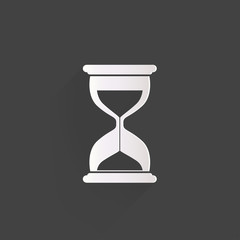Sand clock icon. Glass timer symbol