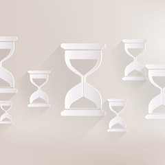 Sand clock icon. Glass timer symbol