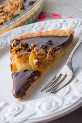 pears chocolate tart