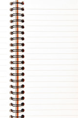isolated notebook on white
