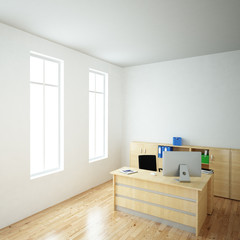 Bright Office with windows