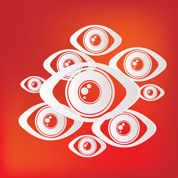 Eye icon, human eye symbol