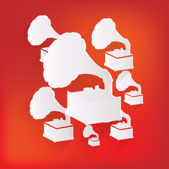 Gramophone,old retro  record player icon