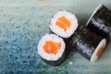 japanese cuisine. sushi on the background