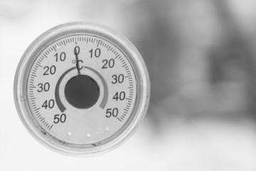 thermometer on the white background