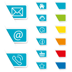 webbutton sticker icon set