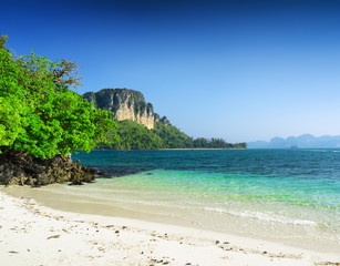 Clear water and blue sky