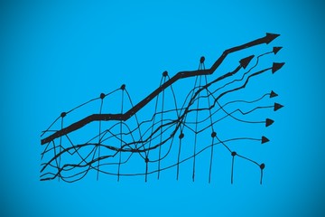 Composite image of blue background with vignette