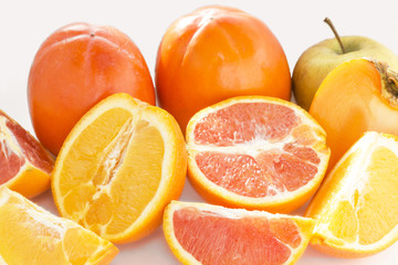 background is orange and persimmon