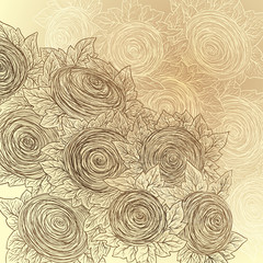 Vector floral decorative background.
