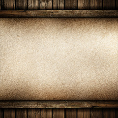 Paper on wood background
