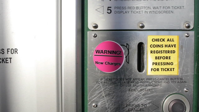 Parking ticket dispenser.