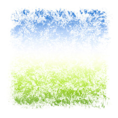 Abstract Watercolor Sky and Grass Square Textured Frame