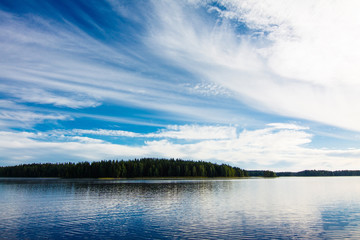Obraz premium finland lake landscape