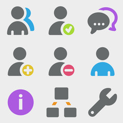 Users web icons color icons