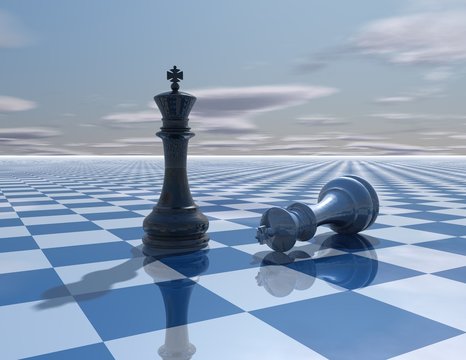 abstract background with chess kings fight