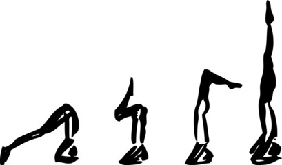 Yoga pose sequence Salamba Sirsasana headstand
