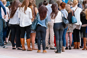 A large group of men and women.