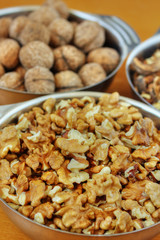 Bowls with walnuts