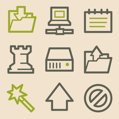 Data web icons, vintage series